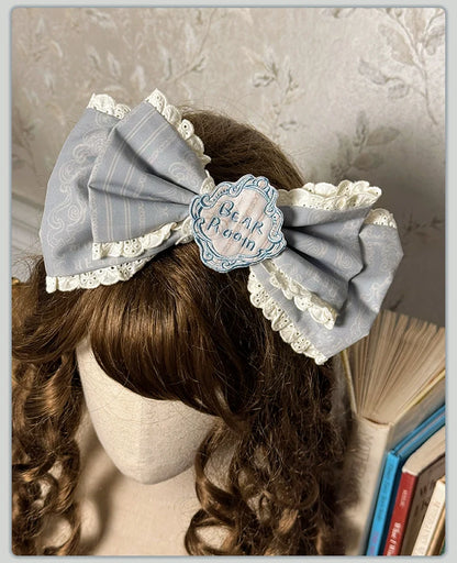Alice Girl - Sea Salt Fairytale - Sweet Lolita Headdress Built-in Wire BNT and Bow KC