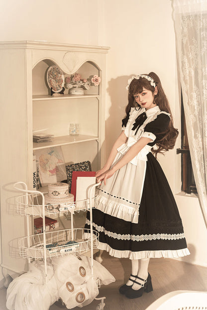 Your Princess - Maid Lolita Puff Sleeve Black Dress
