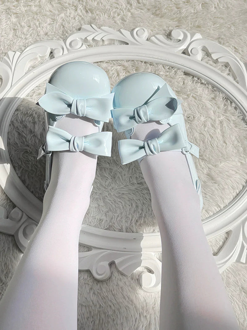 Beauty Bunny - Kawaii Lolita Shoes Low Heels Round Toe PU Shoes