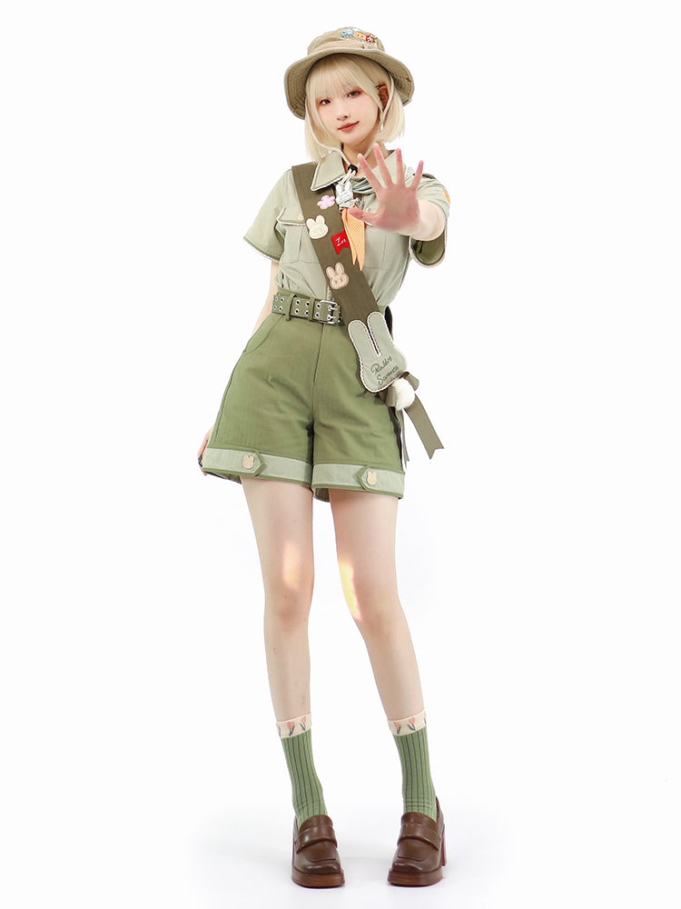 Piggy Bun - Bunny Trip - Retro Cute Green Accessories