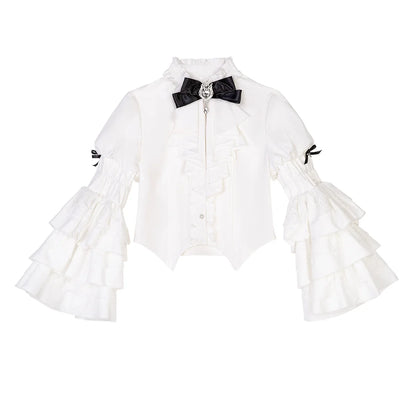 Your Princess - Dawn Witch - Black Gothic Lolita JSK Dress + White Blouse