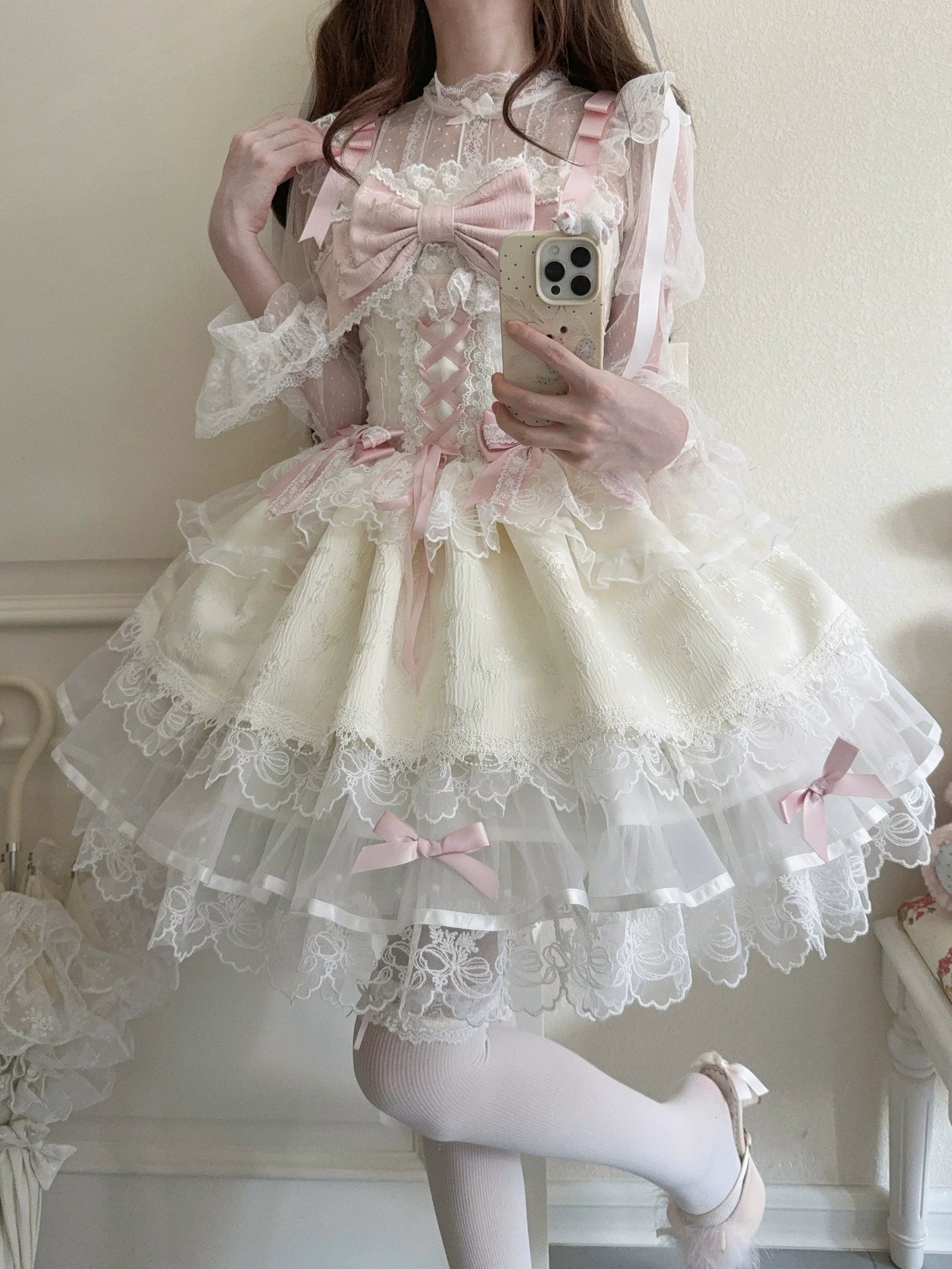 Sugar Girl- Fleeting Isle - Sweet Lolita Ballet Style Jumper Dress