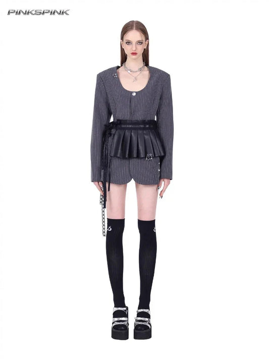 Pleated short apron【s0000007692】