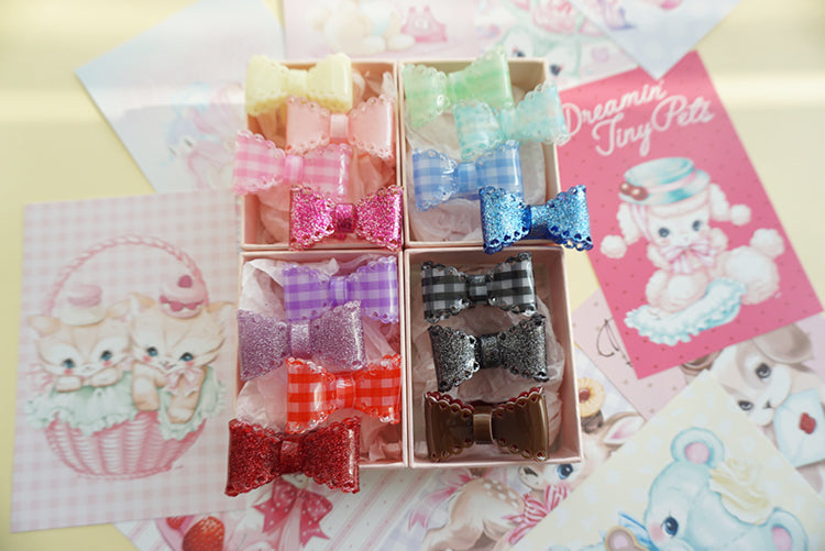 Cat Tea Party - Sweet Lolita Bow Ring and Necklace