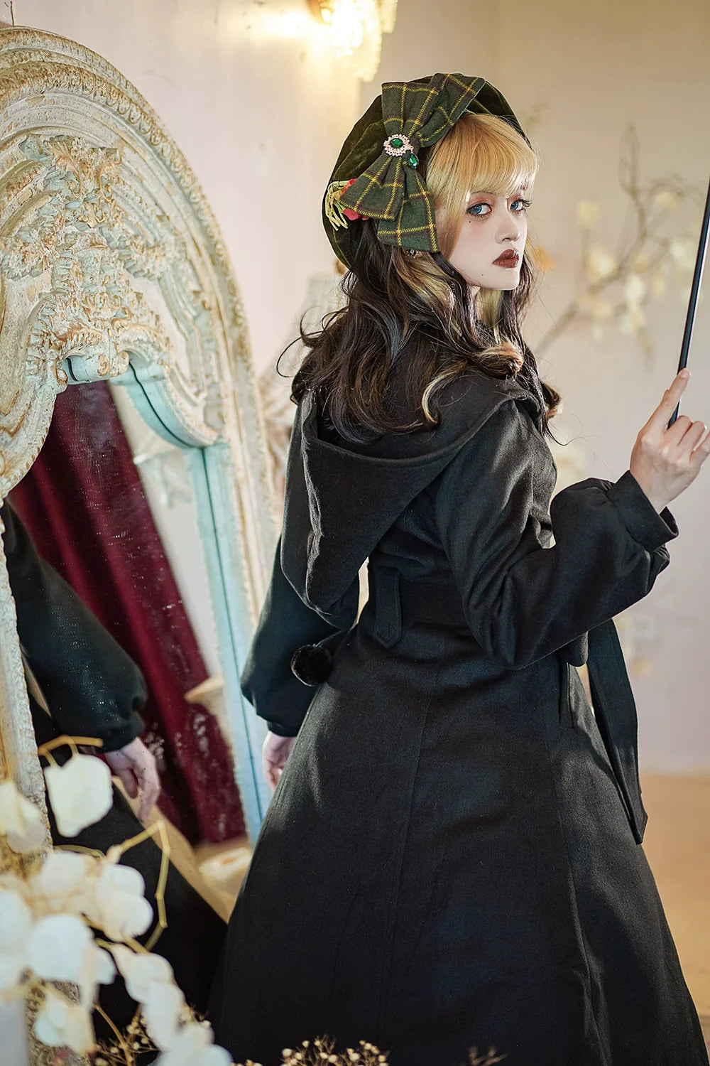 Miss Point - Rose - Elegant Lolita Pliad Print Vest Customized