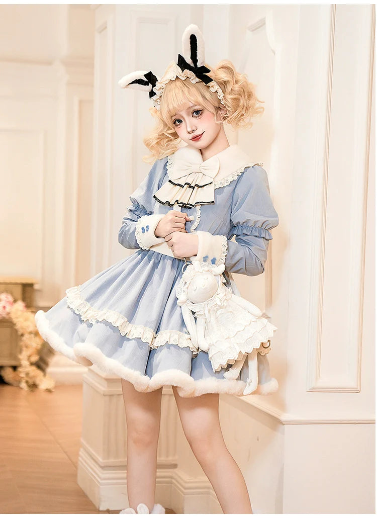 With PUJI - Puppet Box - Kawaii Lolita Bag Lamb Kitten Detachable Bag Dress Hat