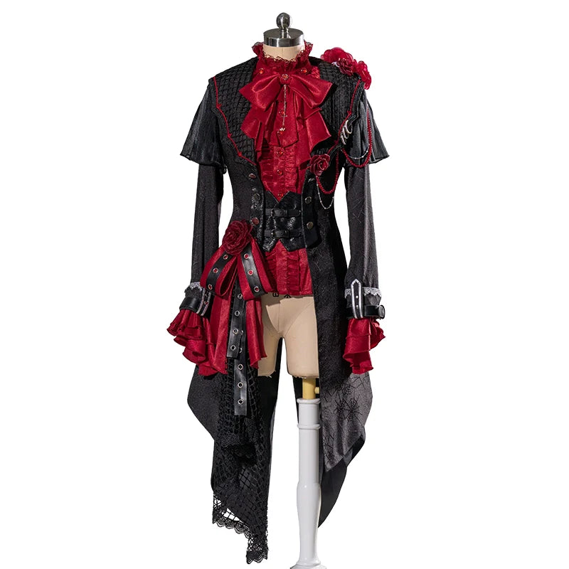 Forest Fluorescent Carps - Rose Countess - Ouji Lolita Pants Suit Prince Coat Elegant Shirt Trailing