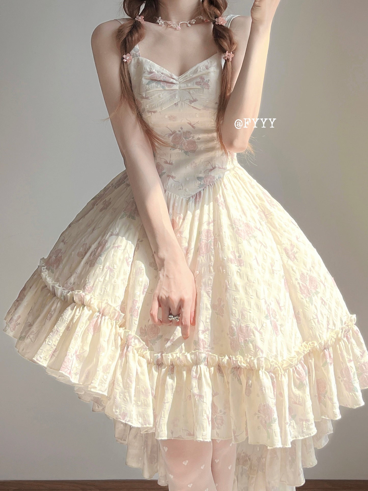 KuMa Lolita - Twilight Rose - Sweet Lolita Dress Sweater and JSK