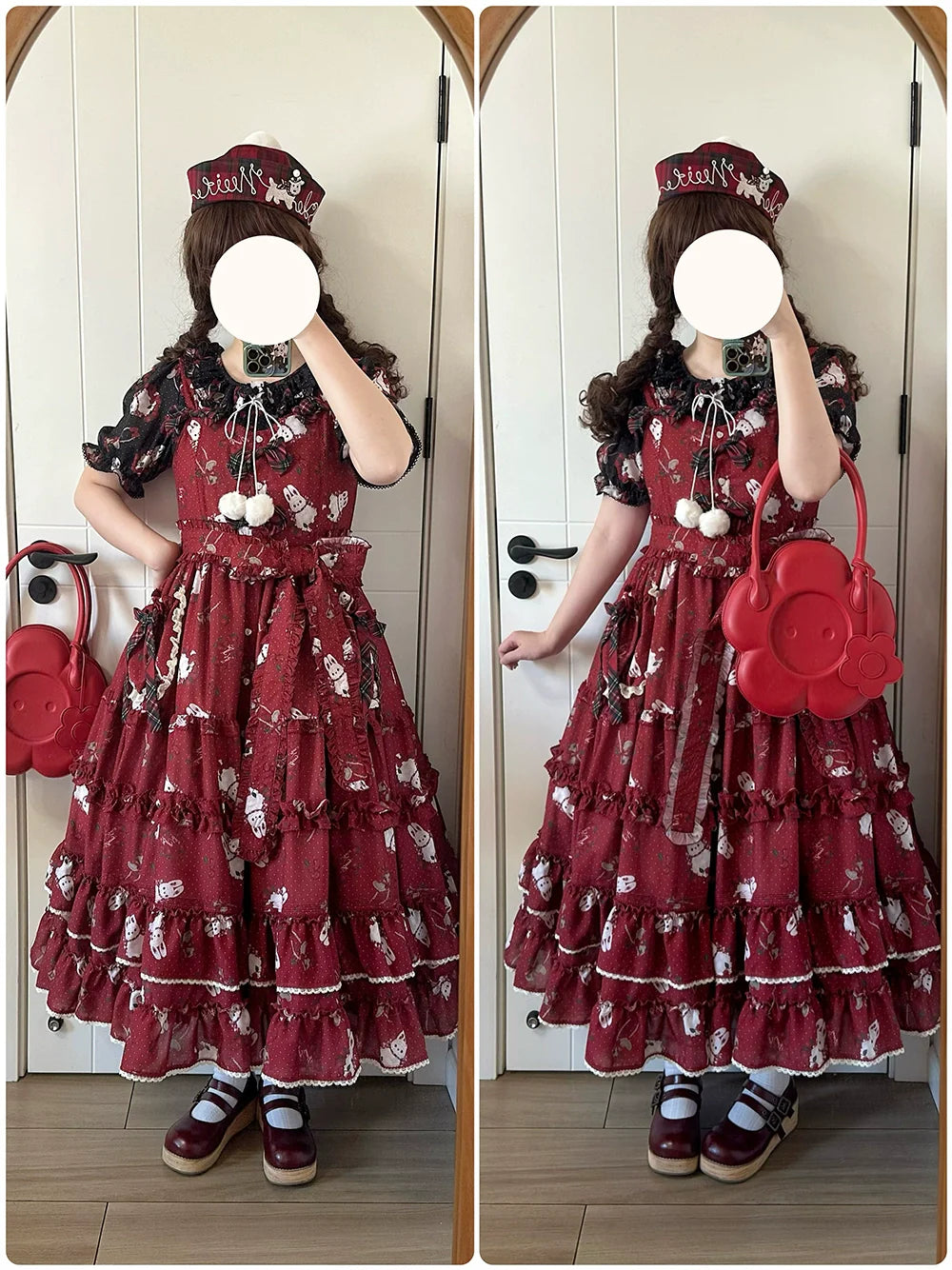 Miss Point - Forest Berry Bunny - Sweet Lolita JSK Elegant Bunny Print Dress