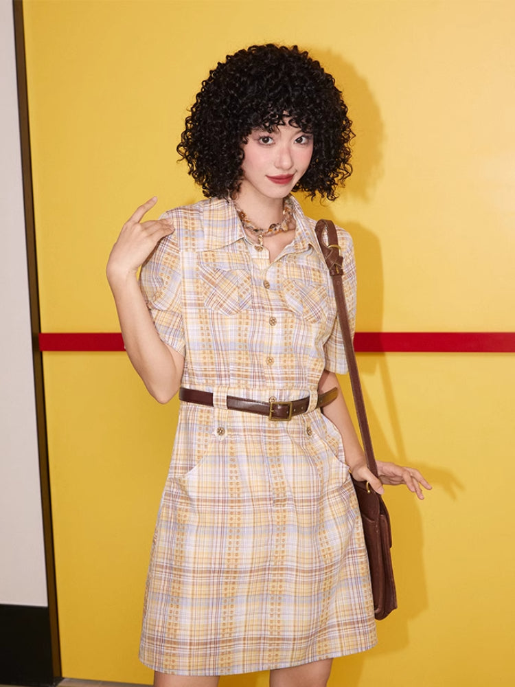 Striped cotton dress【s0000007405】