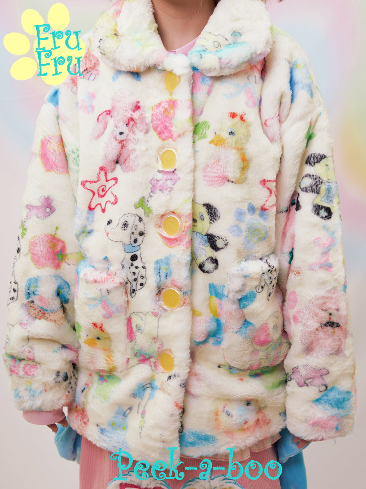 Printed Plush Warm Jacket