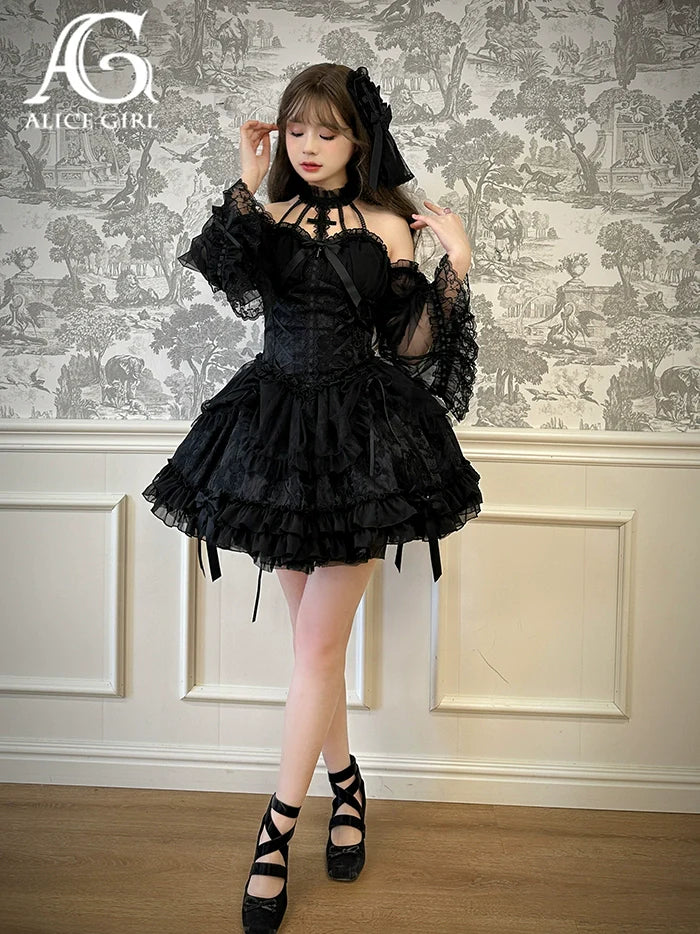 Alice Girl - Cross Princess - Sweet Lolita Princess Sleeves Cross Embroidery Sleeves