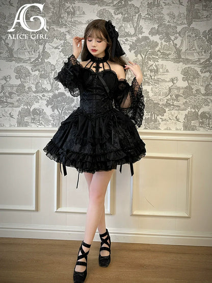 Alice Girl - Cross Princess - Sweet Lolita Princess Sleeves Cross Embroidery Sleeves