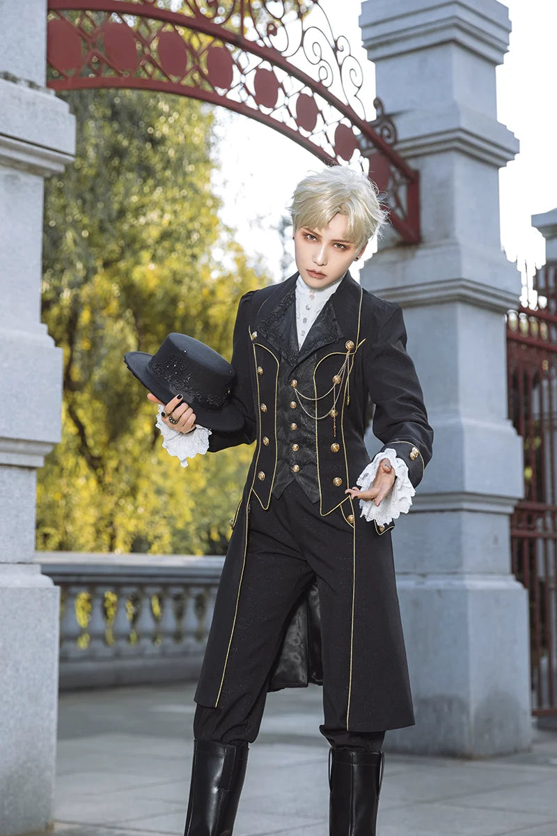 Immortal Thorn - Forever Rose - Ouji Lolita Coat Prince Handsome Wind Coat