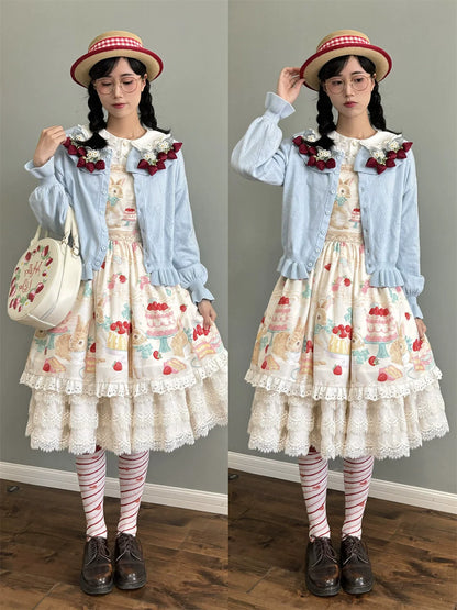 Dark Star Island - Honey Bunny Cake - Sweet Lolita JSK/OP/Strap SK/Shirt