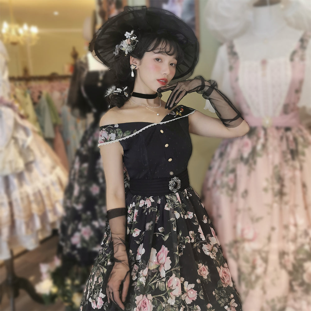 Miss Point - French Rose - Elegant Lolita JSK Dress