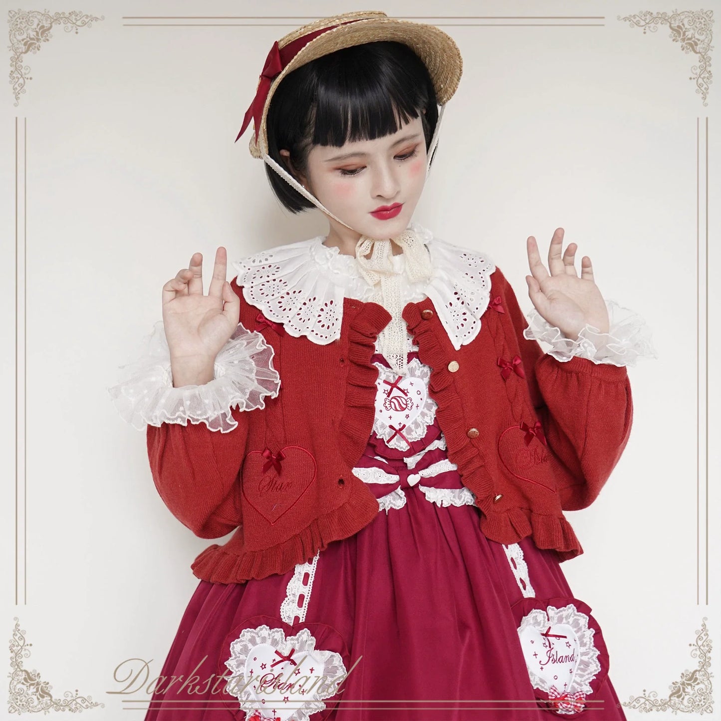 Dark Star Island - Sugar Frost - Sweet Lolita Cardigan Knit Embroidered Sweater