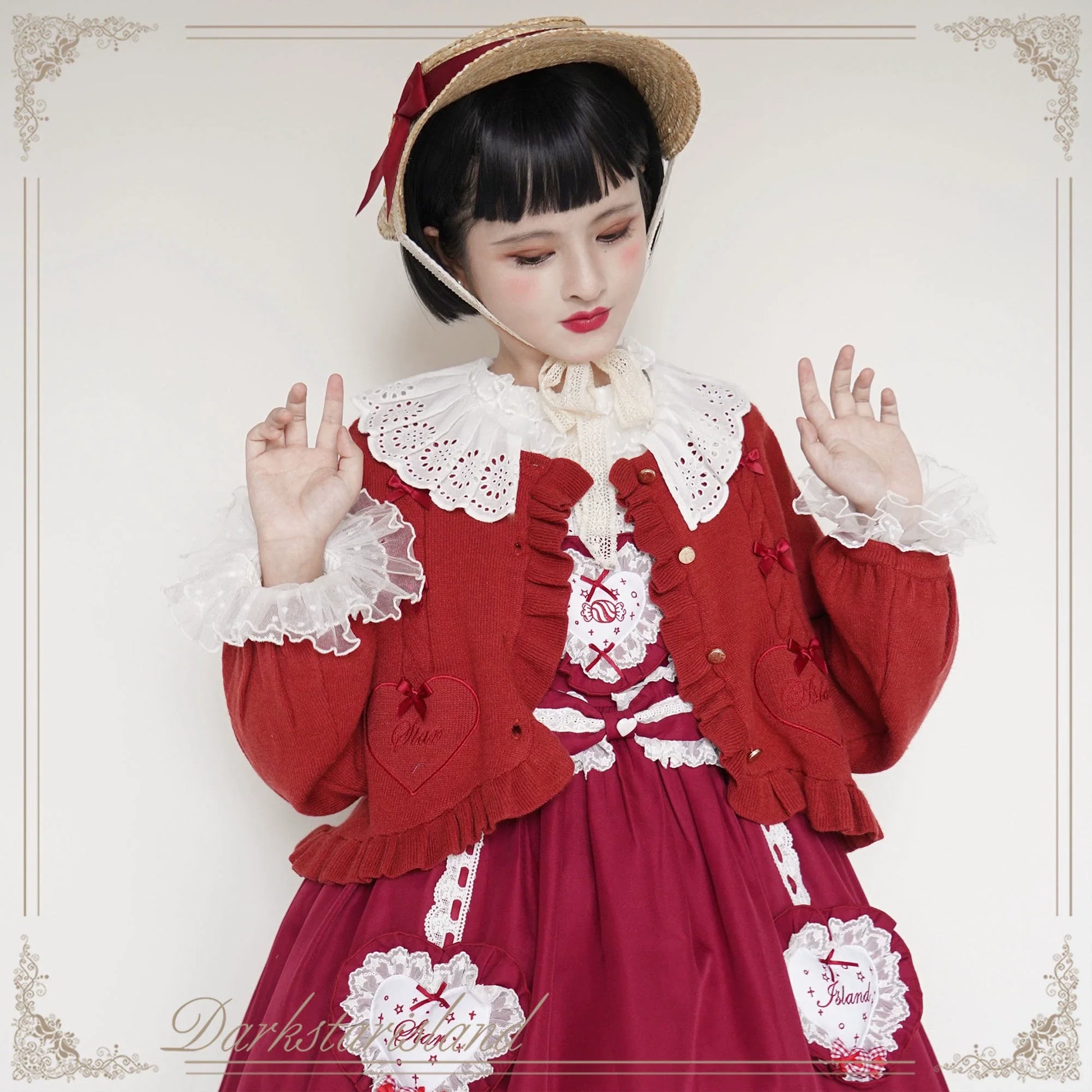 Dark Star Island - Sugar Frost - Sweet Lolita Cardigan Knit Embroidered Sweater