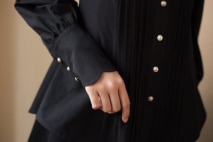 Little Dipper - Elegant Lolita Mutton Sleeve Stand Collar Blouse