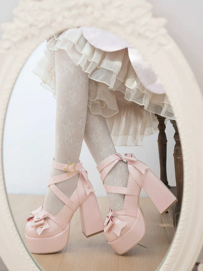 Beauty Bunny - Star Prayer - Kawaii Lolita Shoes Round Toe Summer Heels