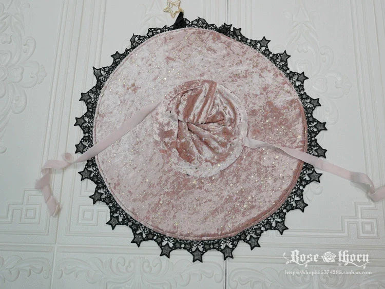 Rose Thorn - Polar Night Sky - Halloween Gorgeous Gilding Lolita Witch Hat