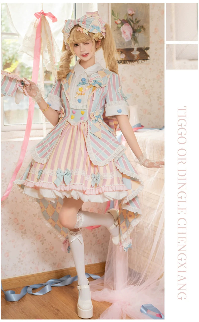 Sakurahime - Werid Theatre - Sweet Lolita Blackpink Stripe OP