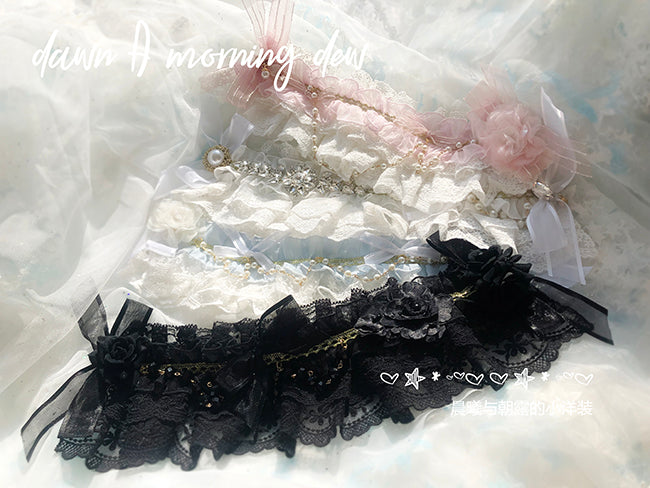 Dawn and Morning - Flower Wedding Lolita Accessories Headdress Set