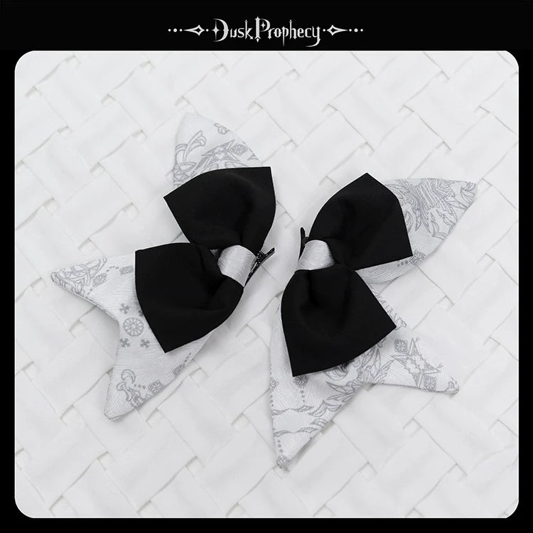 DuskProphecy - Coccyx - Elegant Lolita Hair Accessories Set Multicolors