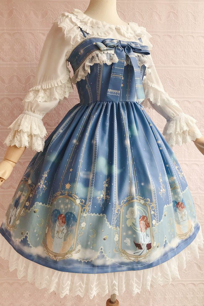 Yilia - Oriel's Blessing - Angel-themed Printed Lolita JSK