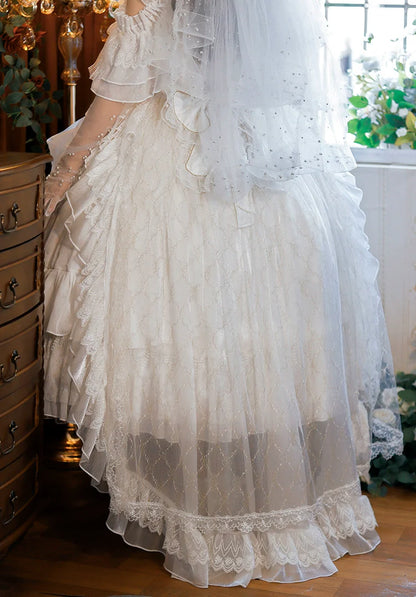 One Night - Dolores - Wedding White Lolita Dress Princess Bridal OP