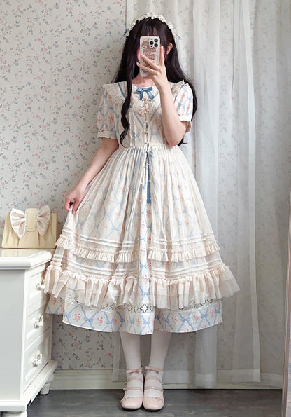 Miss Point - Happy Summer Elegant Lolita Floral OP Dress
