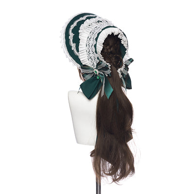 Youpairui - Lobnya - Gothic Nun Lolita Green OP Dress Set