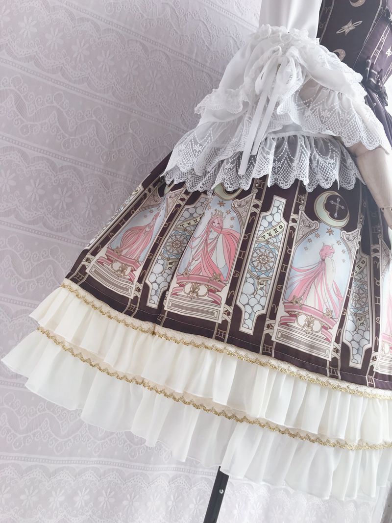 Yilia - Constellation Printing Chiffon Lolita JSK Dress