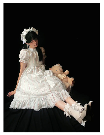 With PUJI - Annie's Dreamland - Cotton Lolita OP Dress Doll Collar Summer Dress
