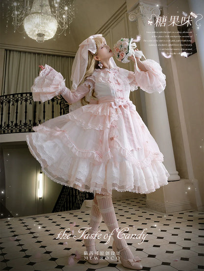 Mewroco - Candy Flavor - Gorgeous Sweet Lolita Dress, Lace & Petal Hem