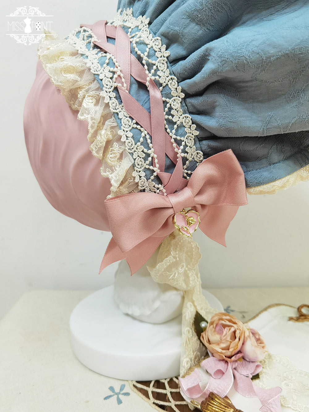 Miss Point - Lilyka Garden - Classic Lolita Headdress and Necklace Brooch Bow Trailing
