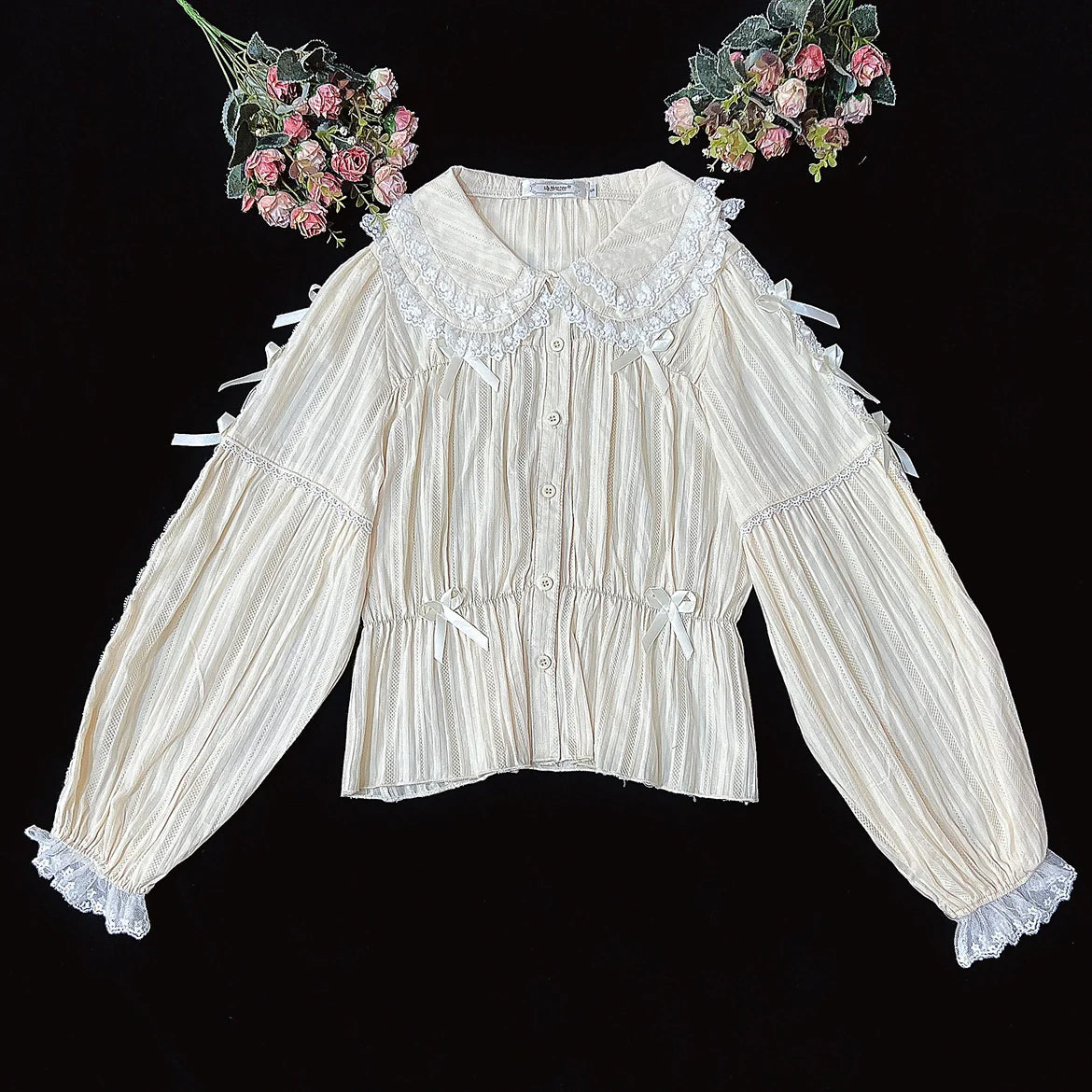 DMFS Lolita - Sweet Lolita Shirt Doll Collar Blouse High-waisted