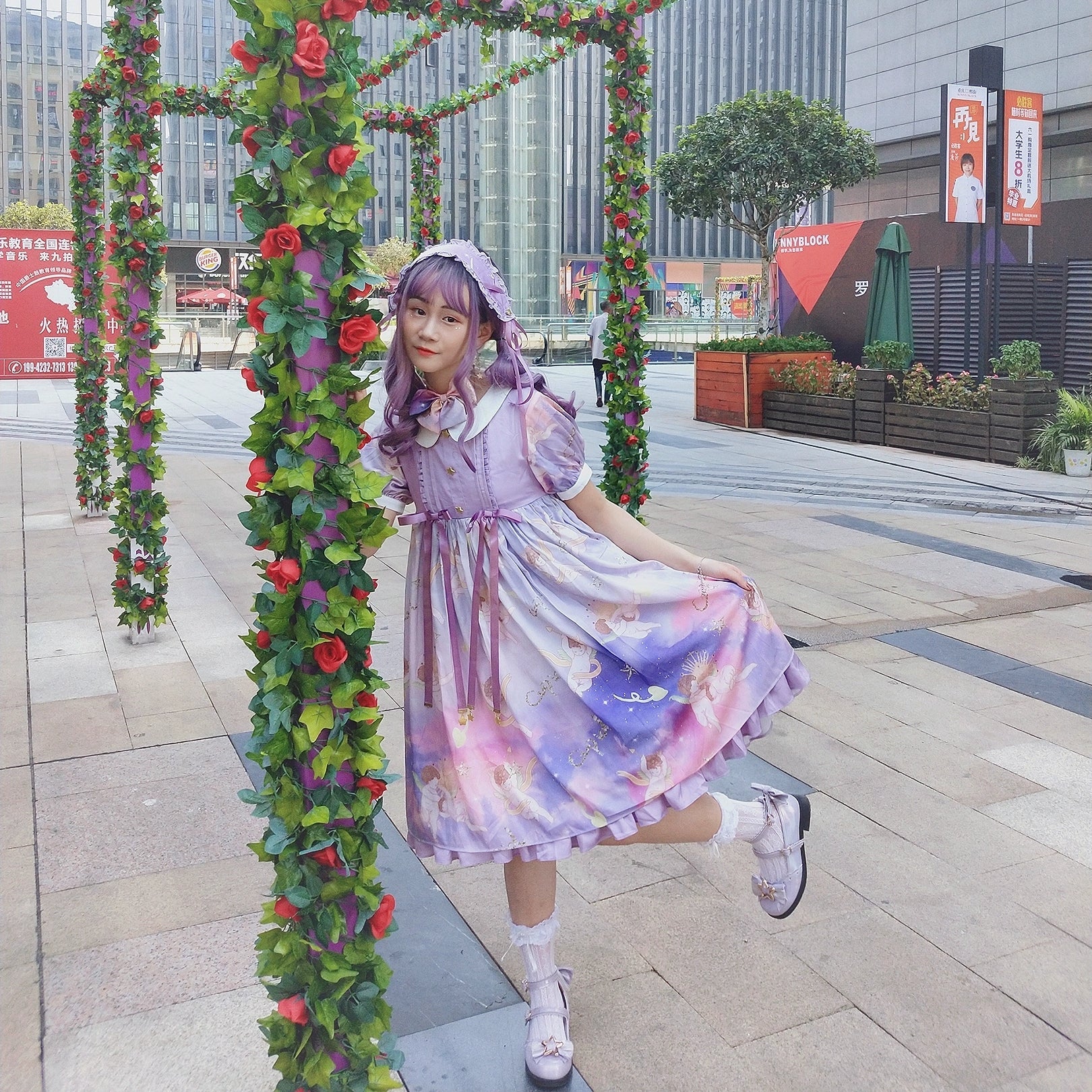 Bubble Cat - Dreamy Starry - Sweet Lolita Shoes Low Heel Bow Shoes