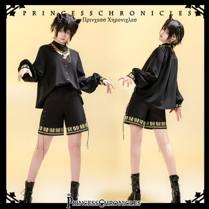 Princess Chronicles - Black Cat - Vintage Ouji Lolita Necklace