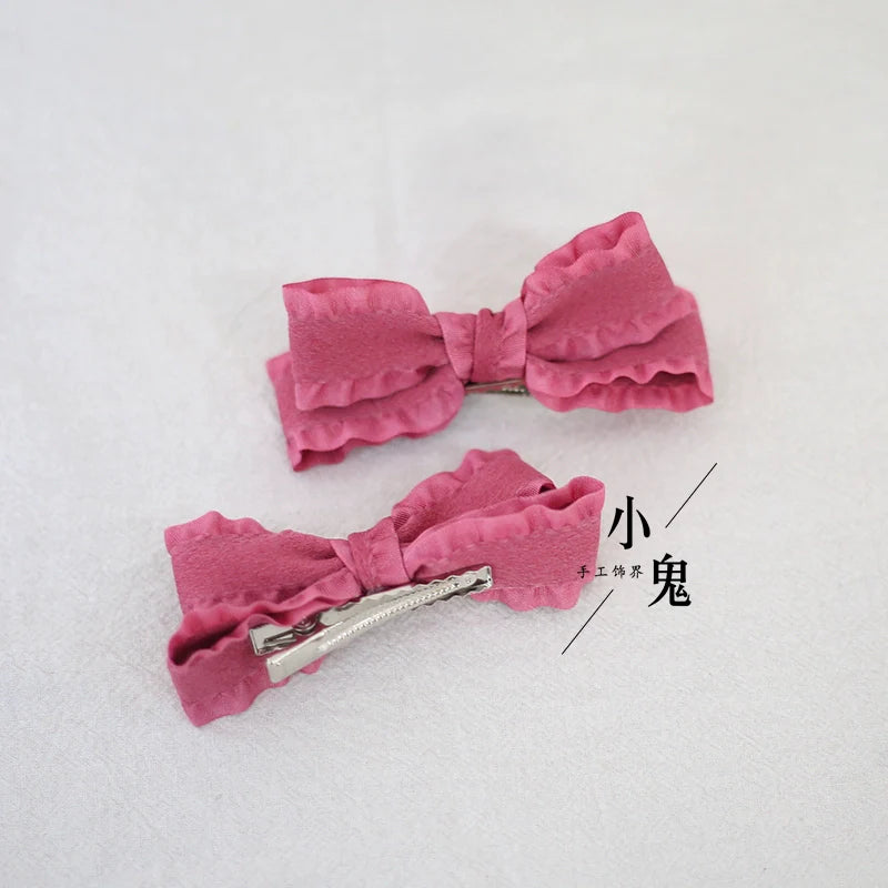 Xiaogui - Cute Lolita Headwear Ponytail Hairclips Daily Lolita Accessories