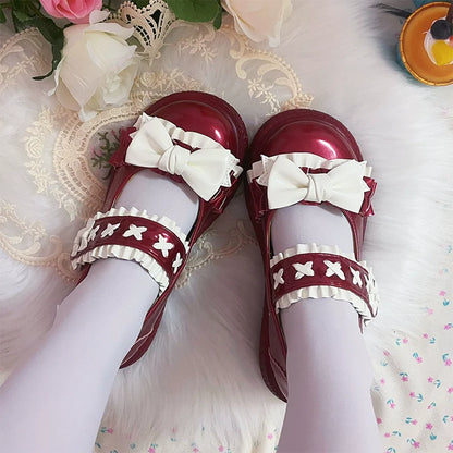 Fairy Godmother - Winter Girly Lolita Shoes Lolita Ankle Strap Shoes