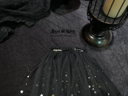 Rose Thorn - Twinkle Veil Lolita Halloween Witch Hat