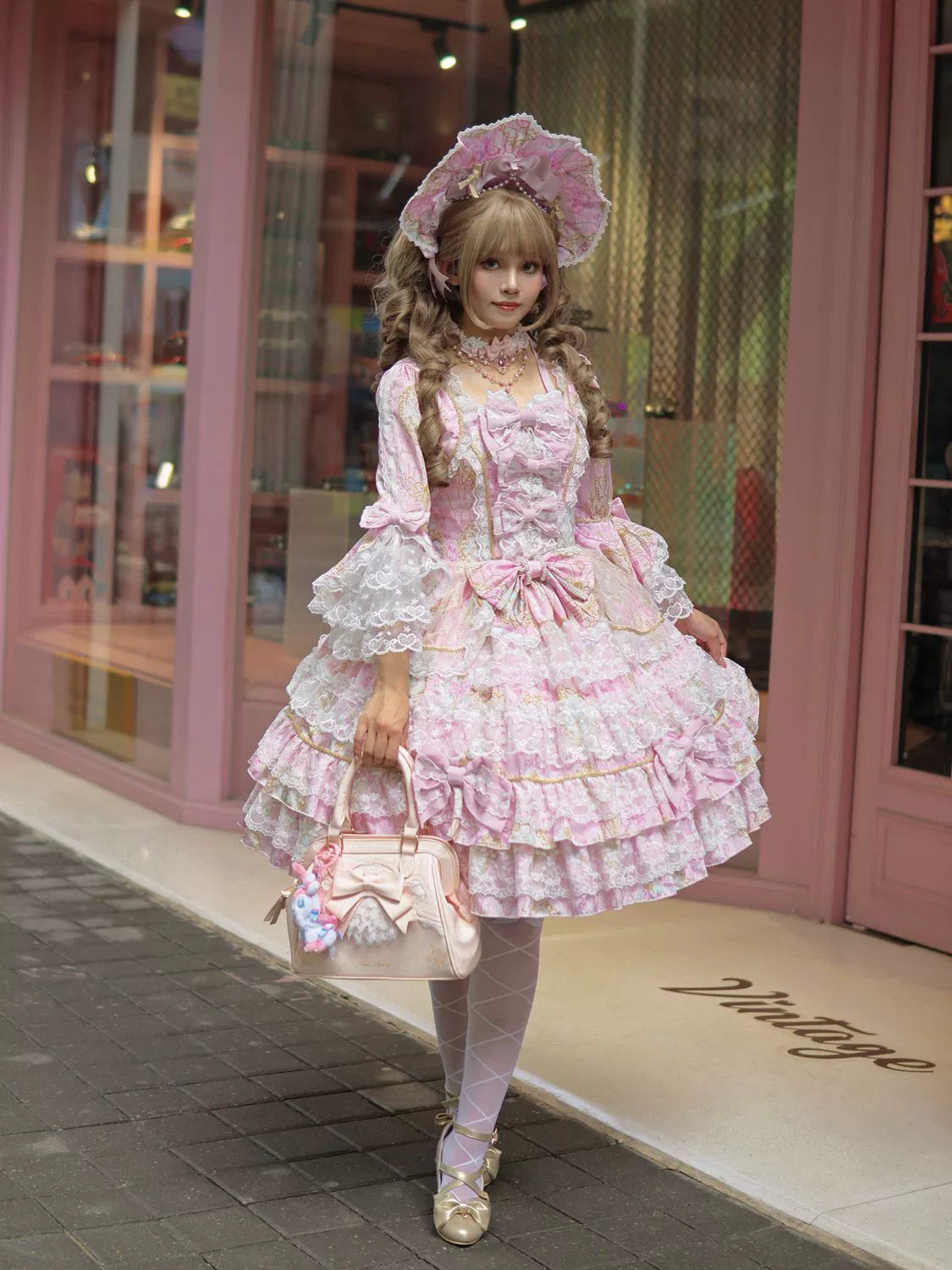 Hanguliang - Candlelight Sonata - Sweet Lolita Long Sleeve OP, Tiered Ruffles