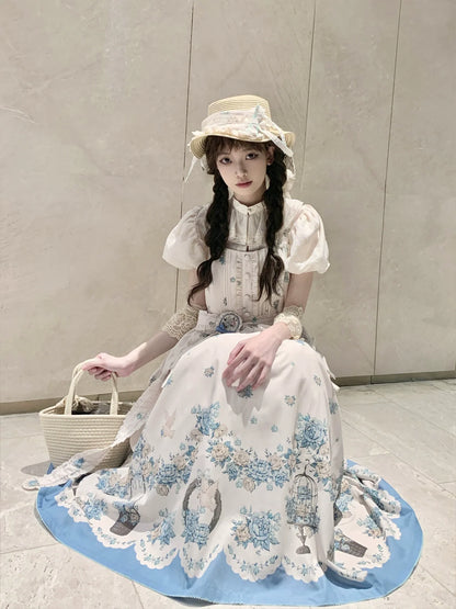 DreamWhale - Floral and Bird Series - Classic Lolita JSK Suit Floral Print Dress