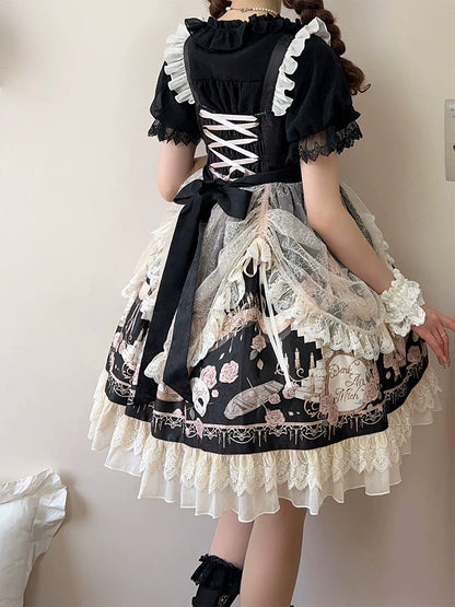 Sweet Date - Wedding Lolita Dress Bridal Elegant Retro JSK Daily Lolita Shirt