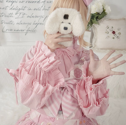 MIST - First Snow - Sweet Lolita Sweater Winter Puff Sleeve Knitting Innerwear