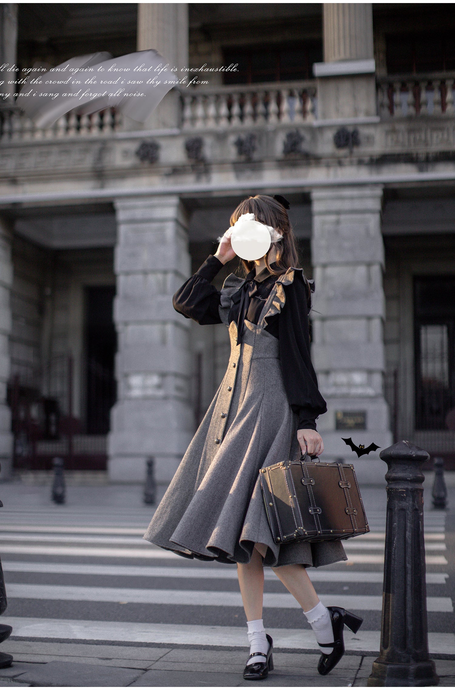 HuTaoMuJK - Serena - Elegant Woolen Lolita JSK Dress Set