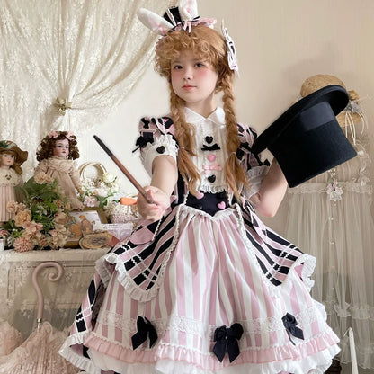 Sakurahime - Werid Theatre - Sweet Lolita Blackpink Stripe OP