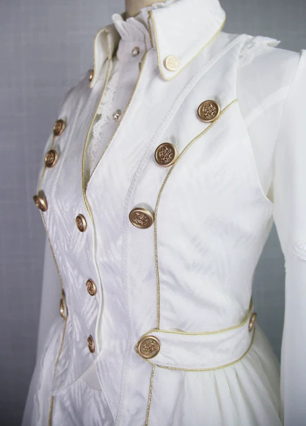 Immortal Thorn - Snow Shadow - Long Sleeveless Ouji Lolita Coat