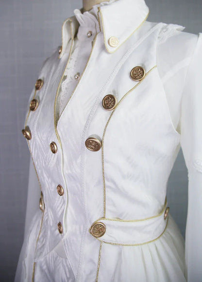 Immortal Thorn - Snow Shadow - Long Sleeveless Ouji Lolita Coat